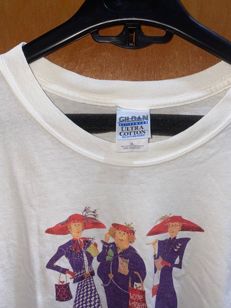 Vintage Graphic Tee dated 2003 (Category: Tshirts & Polo Shirts ) located in Pasig City. Submitted by dzeims (Listing ID 1412089950, Image 2). Description: - Vintage Gildan Ultra Cotton T-shirt dated 2003 - Excellent Condition - Color rate: 9/10 - Size: XL on tag - Dimes: W21 x L28 - No Issues 🏷️ 350 + Sf 📍 Pasig City.