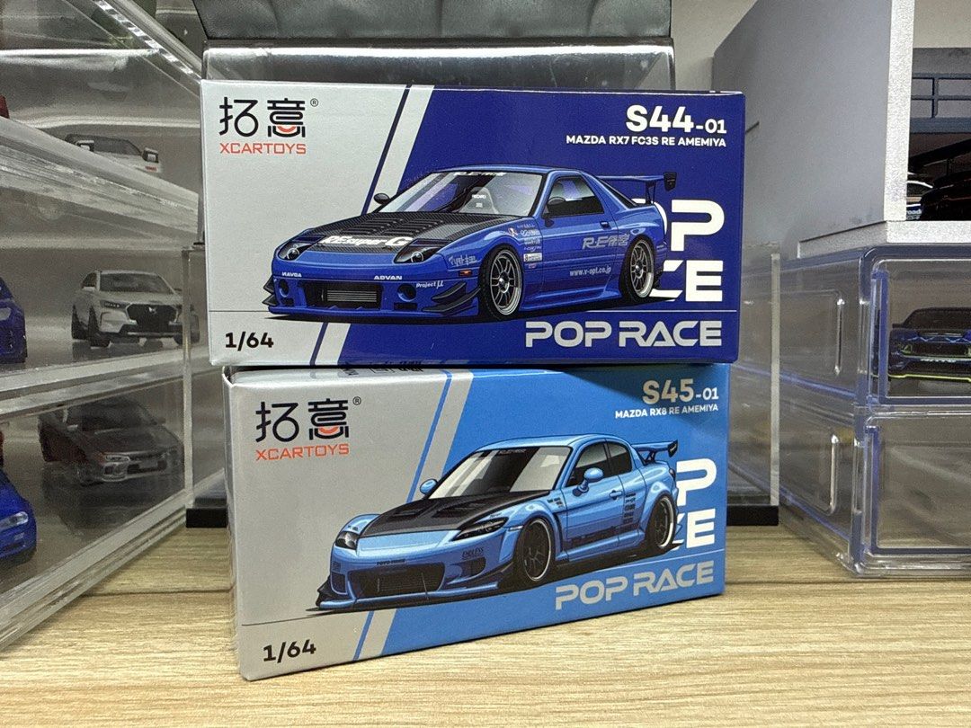 Xcartoys/Pop Race Mazda RX7 FC3S & RX8 RE Amemiya 1/64, Toys