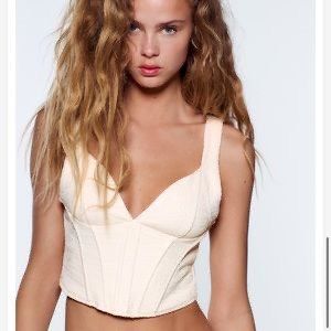 Zara Corset Bustier Top in Cream (Category: Others Tops) located in Quezon City. Submitted by allthingsbeautiful01 (Listing ID 1412119813, Image 2). Description: Brand new but without tag. Never used. Was planning to keep this but I am currently undergoing fertility procedures so I have to let this go.