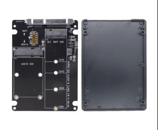2-in-1 M.2 NGFF / mSATA to SATA 2.5" SSD Enclosure