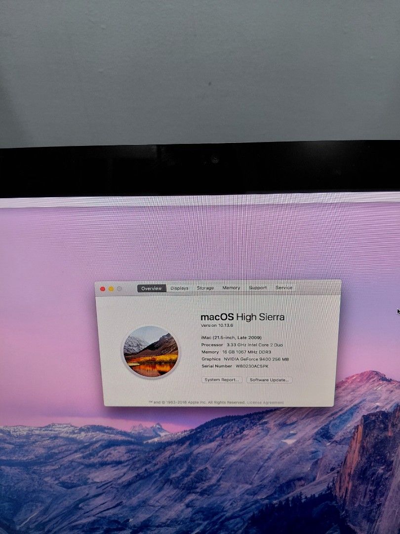 Apple iMac 21.5-inch (Late 2009)65606002190210111