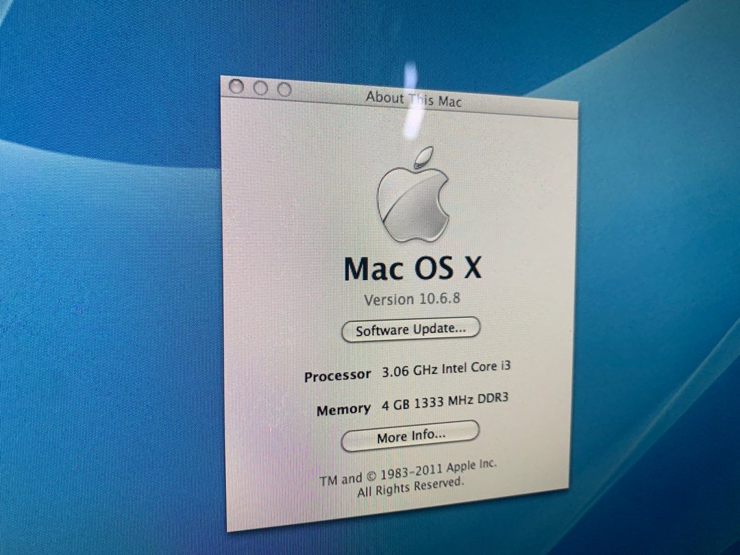 Apple Mac OS X 10.6.8 Intel Core i365606012052739111