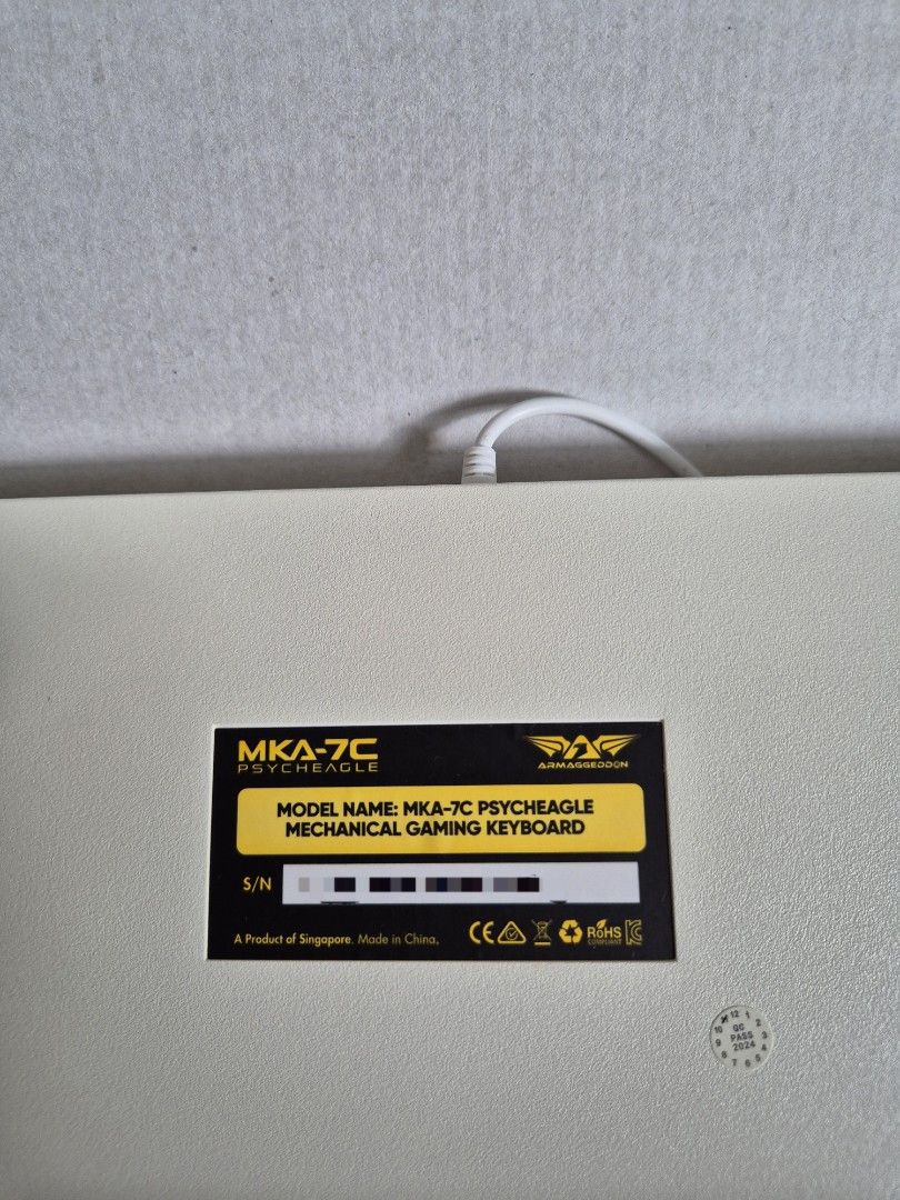 Armaggeddon MKA-7C Mechanical Keyboard - White ( brought in Nov 2025 ...