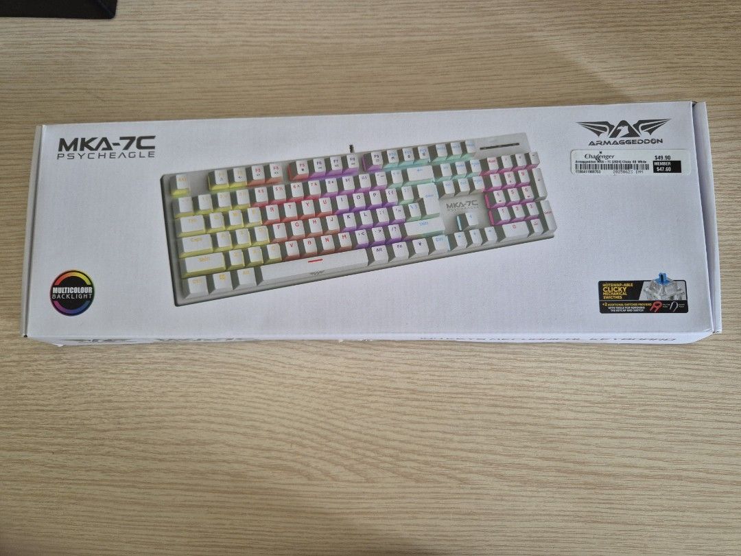 Armaggeddon MKA-7C Mechanical Keyboard - White ( brought in Nov 2025 ...