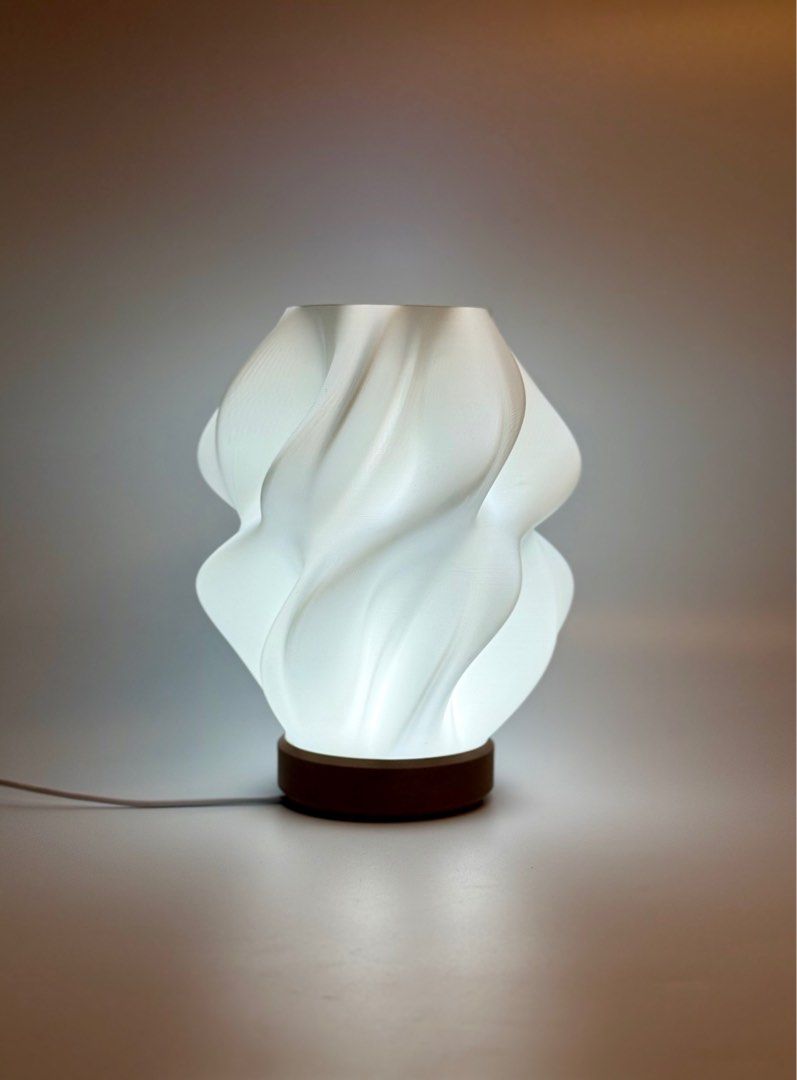 Aurora Minimalist Modern Japandi Scandinavian Table Lamp (Category: Other Home Furniture) located in Manila. Submitted by staylit.ph (Listing ID 1412317280, Image 1). Description: Aurora Minimalist Modern Japandi Scandinavian Table Lamp • PhP 900 (Brand New) • Material: High Quality 3d Filaments • Dimensions: 8”(20cm)H × 6.5”(17cm)W • Color: White • Source: 5Watts LED USB Type A • Cord Length: 1.4 meters with switch • Guadalupe Nuevo, Makati or B