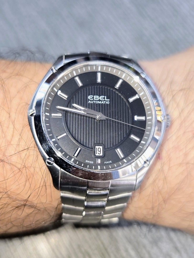 Automatic watch (Category: Watches) located in Singapore. Submitted by Bisschamp (Listing ID 1335501783, Image 1). Description: Mens EBEL Classic Sports Watch Automatic Stainless Steel 41mm Well kept.