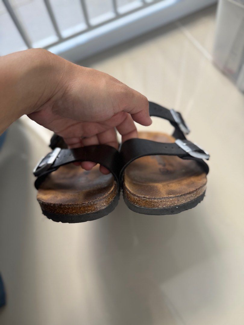 Birkenstock Arizona Licorice (Category: Flats & Sandals) located in Quezon City. Submitted by janej_07 (Listing ID 1412275584, Image 3). Description: Original Size 36 Narrow Fit No box Issue on the last two photos RFS: Decluttering Location: Grass Residences PIOG Shipping fee shouldered by the buyer..