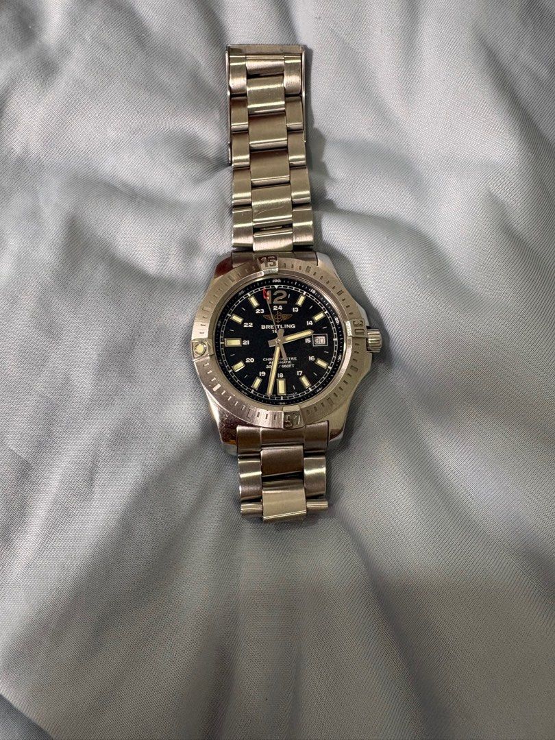 Breitling super ocean (Category: Luxury Watches) located in Taguig. Submitted by bcalmisen200 (Listing ID 1412183109, Image 2). Description: - 🔹 Breitling SuperOcean II A17392 -130k P - Stainless steel bracelet - Includes original box and warranty card - Breitling logo on the back Good as new, bought last 2023 • With Box and papers.