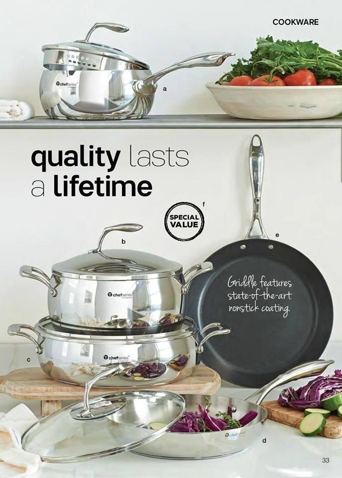 Chefseries by Tupperware Cookware Set (Category: Cookware & Accessories) located in Ilagan. Submitted by dbankerscloset (Listing ID 1412170399, Image 1). Description: - Chefseries by Tupperware cookware set. - Made of durable stainless steel. - Features a sleek, modern design. - Offers versatile cooking options. - Ideal for any kitchen. 15k each 2ok for 2.