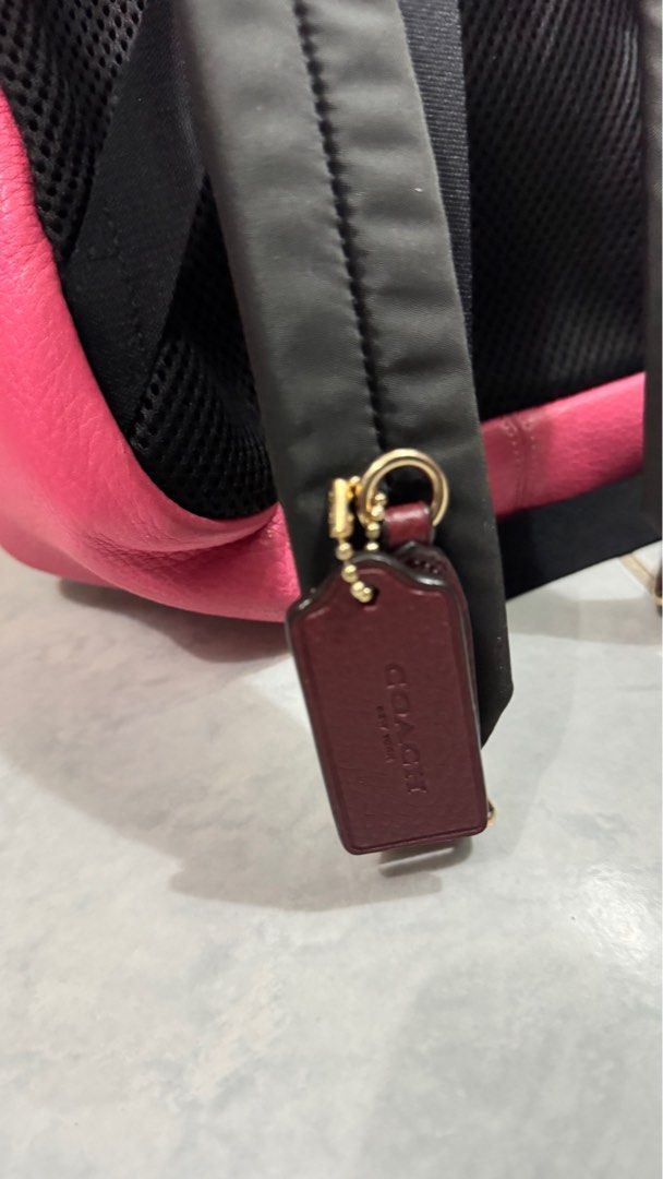 Coach Medium Charlie Backpack [STILL AVAILABLE] (Category: Luxury Bags & Wallets) located in Manila. Submitted by aaaa____ (Listing ID 1412277693, Image 3). Description: Coach Medium Charlie Backpack (refined pebble leather) > bought in the US > NEGO FOR SURE BUYERS :) > perfect condition outside! but has some minor flaws inside (tag and stain, see 4th and 5th photo) > Rarely used Rfs: Decluttering Loc: Quezon Province MOD: J&T / LBC.