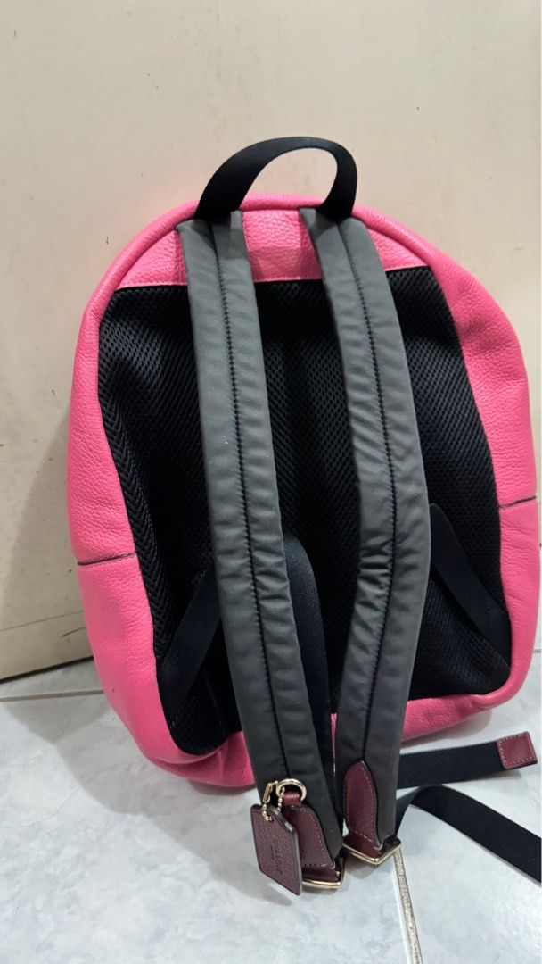 Coach Medium Charlie Backpack [STILL AVAILABLE] (Category: Luxury Bags & Wallets) located in Manila. Submitted by aaaa____ (Listing ID 1412277693, Image 2). Description: Coach Medium Charlie Backpack (refined pebble leather) > bought in the US > NEGO FOR SURE BUYERS :) > perfect condition outside! but has some minor flaws inside (tag and stain, see 4th and 5th photo) > Rarely used Rfs: Decluttering Loc: Quezon Province MOD: J&T / LBC.