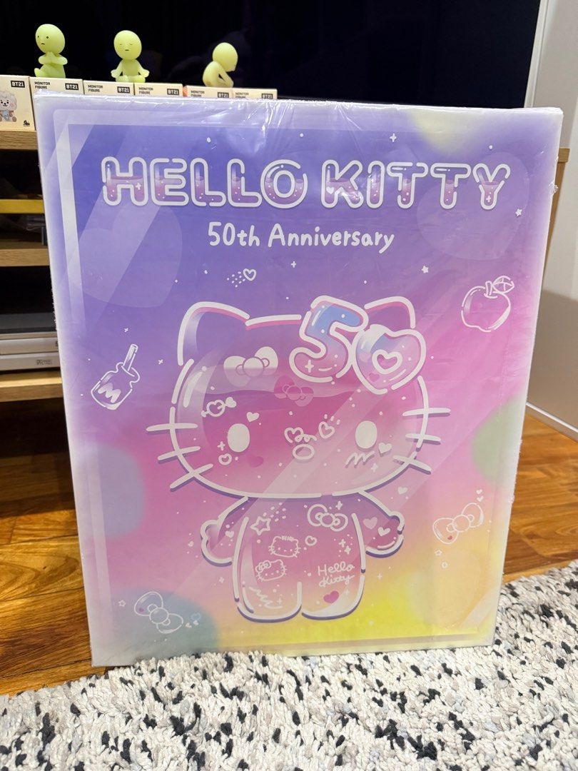 Hello Kitty 50th Anniversary Pop Mart Figure (Category: Designer & Blind Box Toys) located in Manila. Submitted by sasylicious_mae (Listing ID 1412221964, Image 1). Description: - Kitty 50th Anniversary Pop Mart Figure - Brand new, unopened - Features original packaging with colorful design and 50th-anniversary logo - Perfect for collectors! RFS: extra .