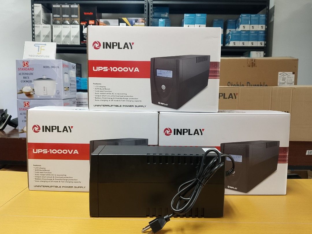 Inplay UPS 1000VA LCD Display (Category: Other Accessories) located in Pasig City. Submitted by mahara1624 (Listing ID 1412302071, Image 3). Description: Brand New and Original Items 🏍️ Same Day Delivery - Lalamove delivery within Metro Manila - For walk-ins: Always PM first for item availability - We are also open for night time deliveries 🧰 Warranty: - 7 days store warranty for factory defects - 1 Year warranty assistance on selected items 💵