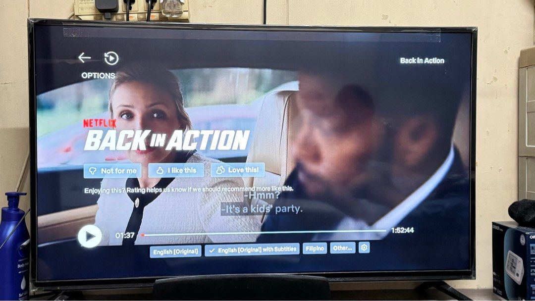 Konka 43" ANDROID TV (Category: TV) located in Manila. Submitted by book_works (Listing ID 1412261361, Image 3). Description: Selling our Konka 43” Android TV -No issues - Used since 2024 - HD screen display quality -3 HDMI Slot -1 USB slot We don’t not have original packaging RFS: upgrading to new tv.