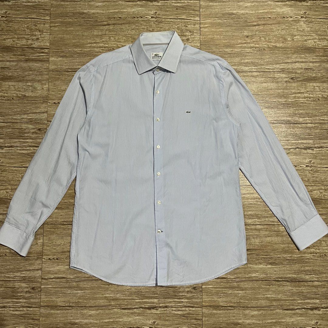 Lacoste Regular Tailored Fit Striped Shirt (Category: Tshirts & Polo Shirts ) located in Santa Rosa. Submitted by renatoandre__ (Listing ID 1412236447, Image 1). Description: Lacoste regular tailored fit shirt L:30 W:21 still comes with the extra buttons in the wash tag.
