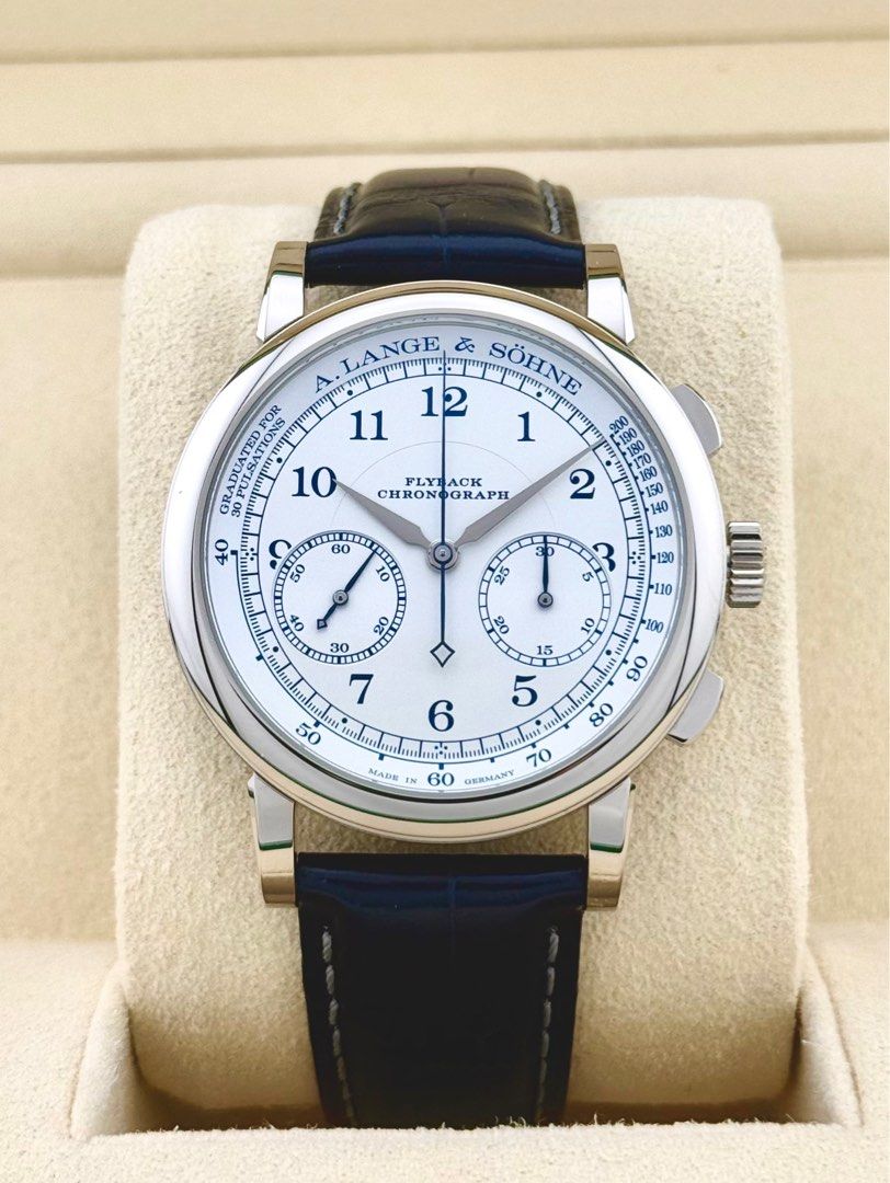 Like new 2022 A. Lange & Sohne 1815 Chronograph Boutique Edition 414.026 ALS (Category: Watches) located in Singapore. Submitted by WatchStatement (Listing ID 1412327139, Image 1). Description: A. Lange & Sohne 1815 Chronograph Boutique Edition 414.026 Like new in mint unpolished condition Dated August 2022 Complete set Open to trades Authentication welcomed Feel free to message me .