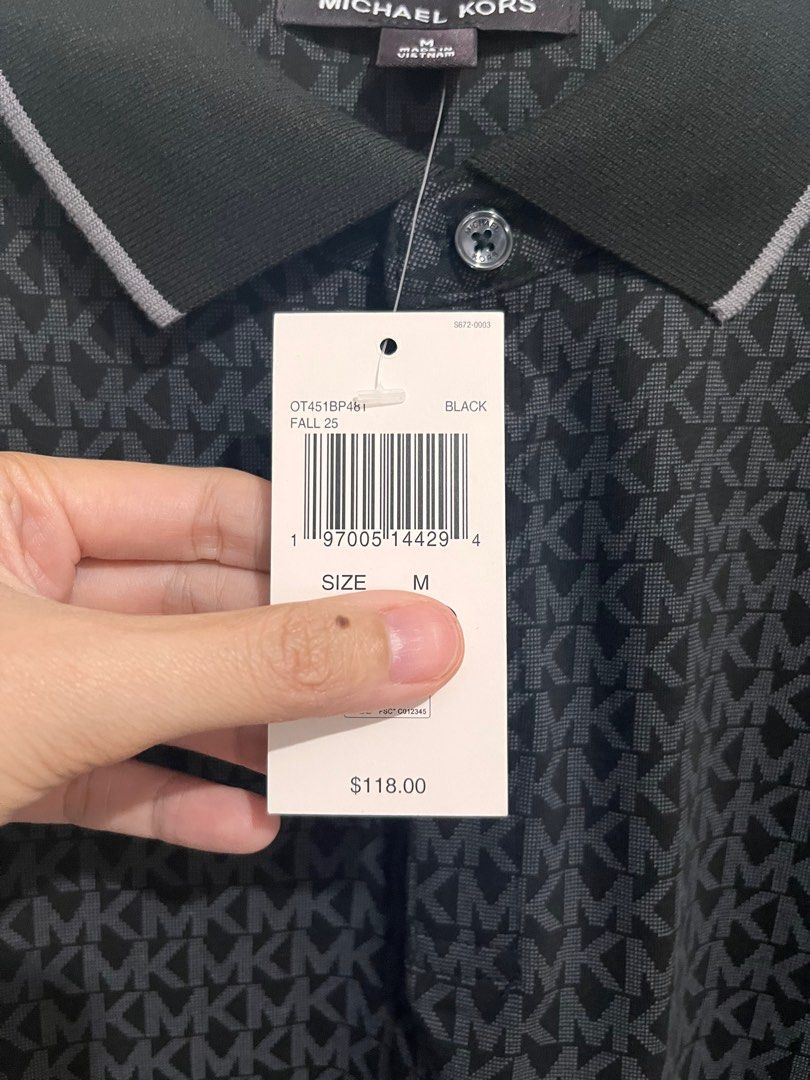 Michael Kors Black Polo Shirt Medium (Category: Tshirts & Polo Shirts ) located in Lipa City. Submitted by rcbuml (Listing ID 1412171240, Image 3). Description: Authentic Michael Kors Polo Shirt Brand New Black with all-over monogram Size Medium With Tag Bought in the US.
