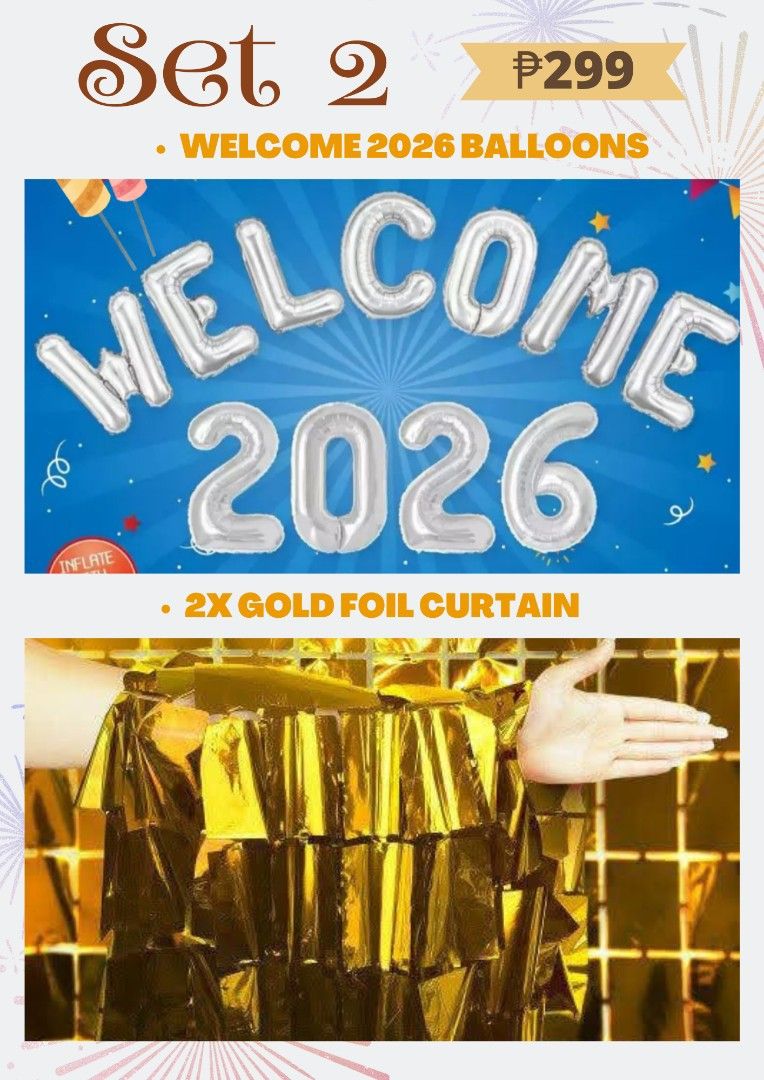 NEW YEAR BALLOON SETS PARTY DECORATION (Category: Occasions & Party Supplies) located in Paranaque City. Submitted by iloveem (Listing ID 1412319446, Image 2). Description: Prices in photo!.