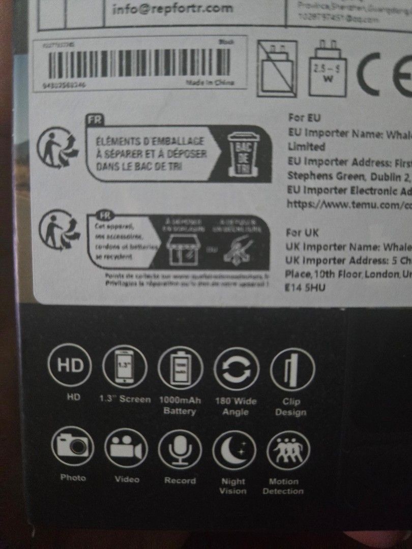 Portable action camera/spy cam (Category: Cameras) located in Quezon City. Submitted by thrift.and.find (Listing ID 1412311208, Image 3). Description: bnew can put sd card video photo voice rotating cam type c cable charger included.