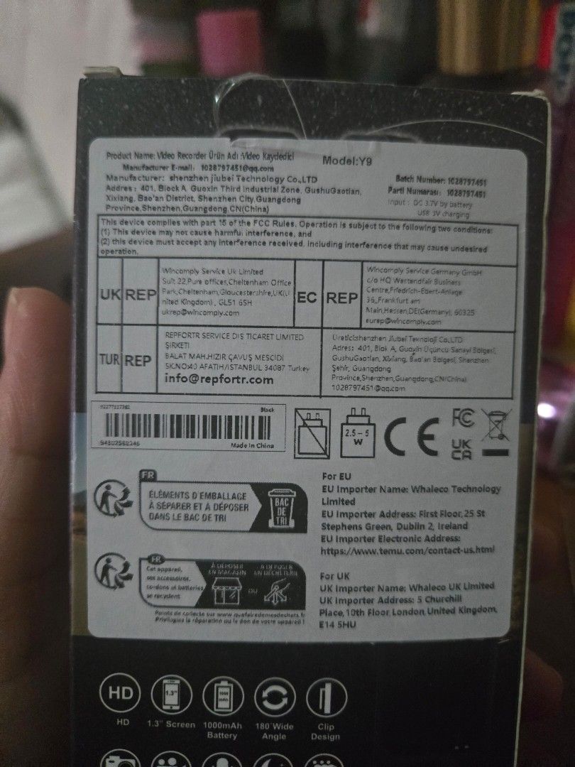 Portable action camera/spy cam (Category: Cameras) located in Quezon City. Submitted by thrift.and.find (Listing ID 1412311208, Image 2). Description: bnew can put sd card video photo voice rotating cam type c cable charger included.