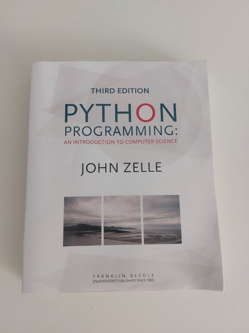Python Programming by John Zelle (Category: Textbooks) located in Singapore. Submitted by bcollection (Listing ID 1412146376, Image 1). Description: like new deal in kovan only .