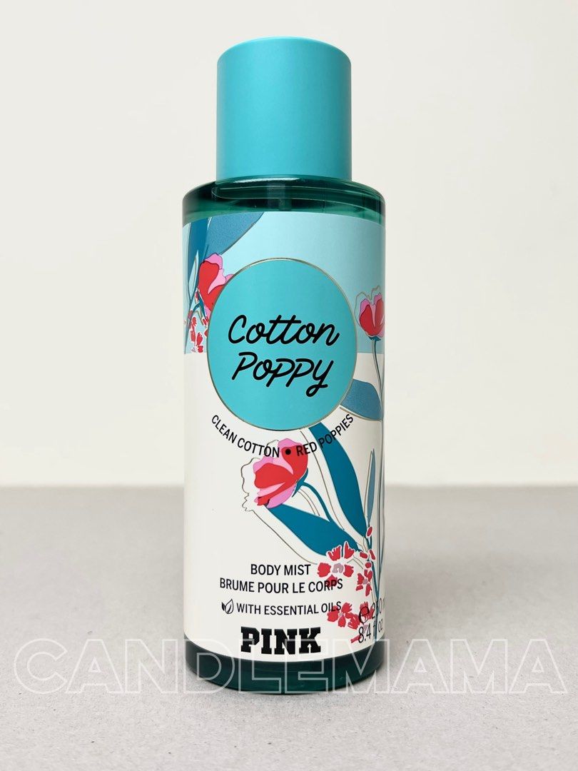 由 bathandbodyworks.hk (刊登 ID 1412314853，圖片 1) 提交，位於 Hong Kong 的 現貨包郵❤️Victoria’s Secret PINK New | COTTON POPPY | Body Mist with Essential Oils | 236ml (類別：健康及美容 - 香水＆香體噴霧)，說明：。