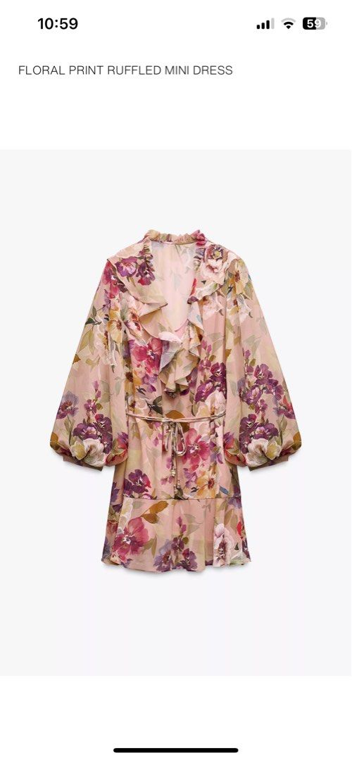 Zara Floral Dress (Category: Dresses) located in Paranaque City. Submitted by larabnew (Listing ID 1412260502, Image 1). Description: Bought in Dubai for 4300 Selling at 1300 Used once for photo shoot.
