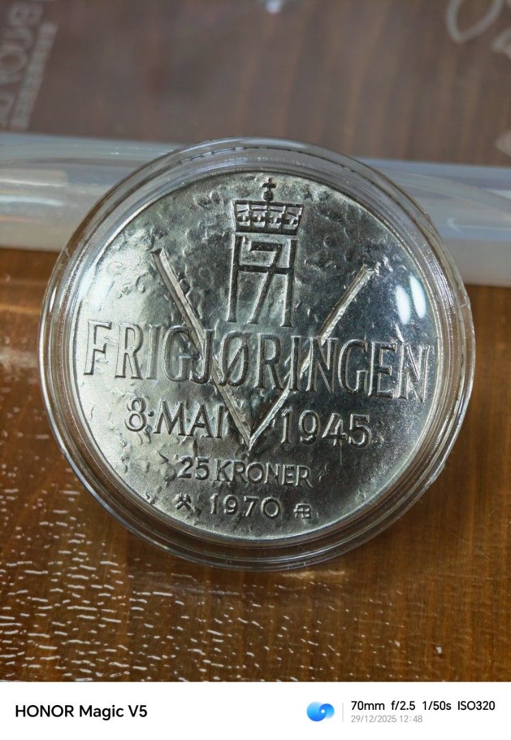挪威25 克朗紀念幣, 興趣及遊戲, 收藏品及紀念品, 錢幣- Carousell