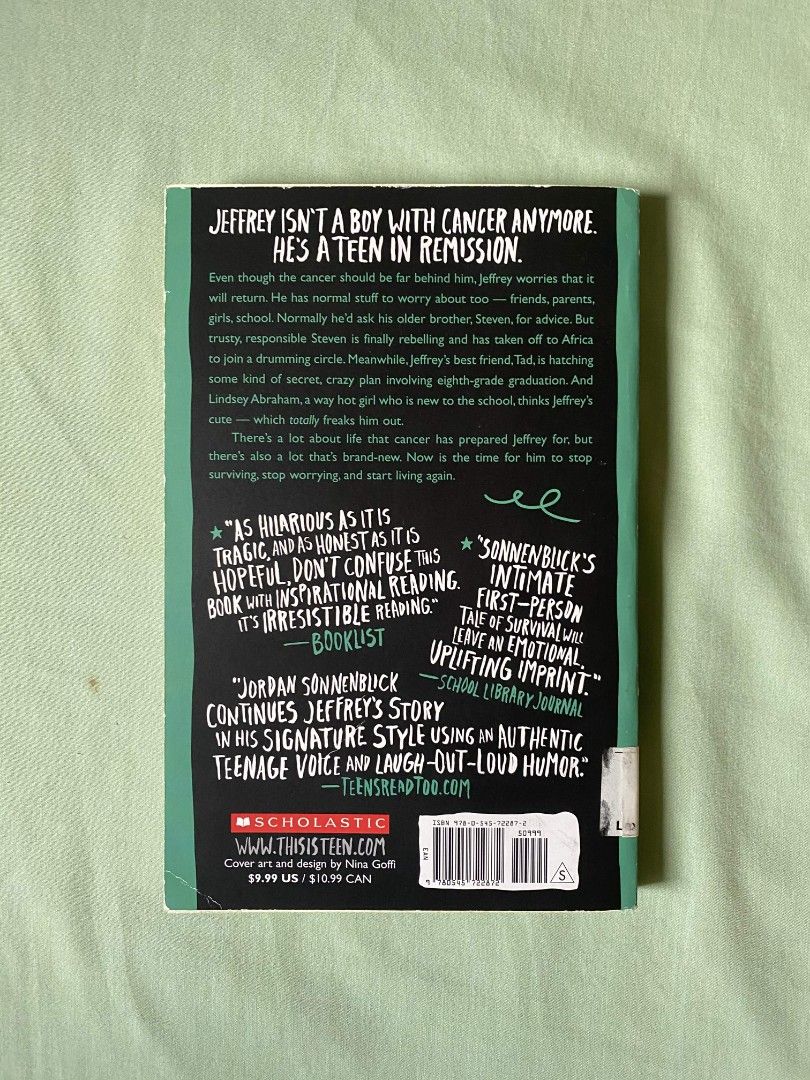 After Ever After by Jordan Sonnenblick (Paperback) (Category: Storybooks) located in Antipolo. Submitted by pakuchizz (Listing ID 1412493698, Image 2). Description: -Cover has slight flaws -No creases on the spine, minimal foxing on the edges -Only read once -MOP: GCash (payo only) -MOD: J&T or Lalamove, sf must be shouldered by the buyer dm for more pics.