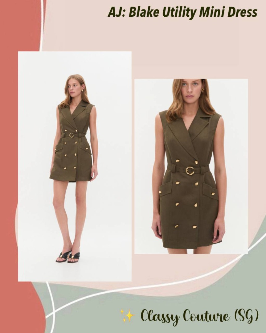 Aje Blake Utility Belted Linen-blend Mini Dress, Women's Fashion, Dresses &  Sets, Dresses on Carousell