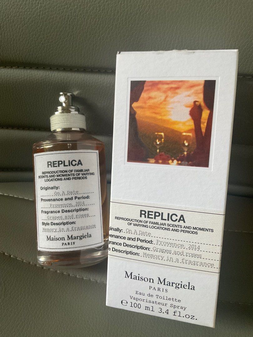 Authentic Maison Margiela Replica On A Date 100ml (Category: Fragrance & Deodorants) located in Marikina City. Submitted by interlocked (Listing ID 1412404192, Image 1). Description: Maison Margiela Replica On A Date Eau de Toilette - 100ml bottle - Includes original box Legit, will attend to all your legit check requests .