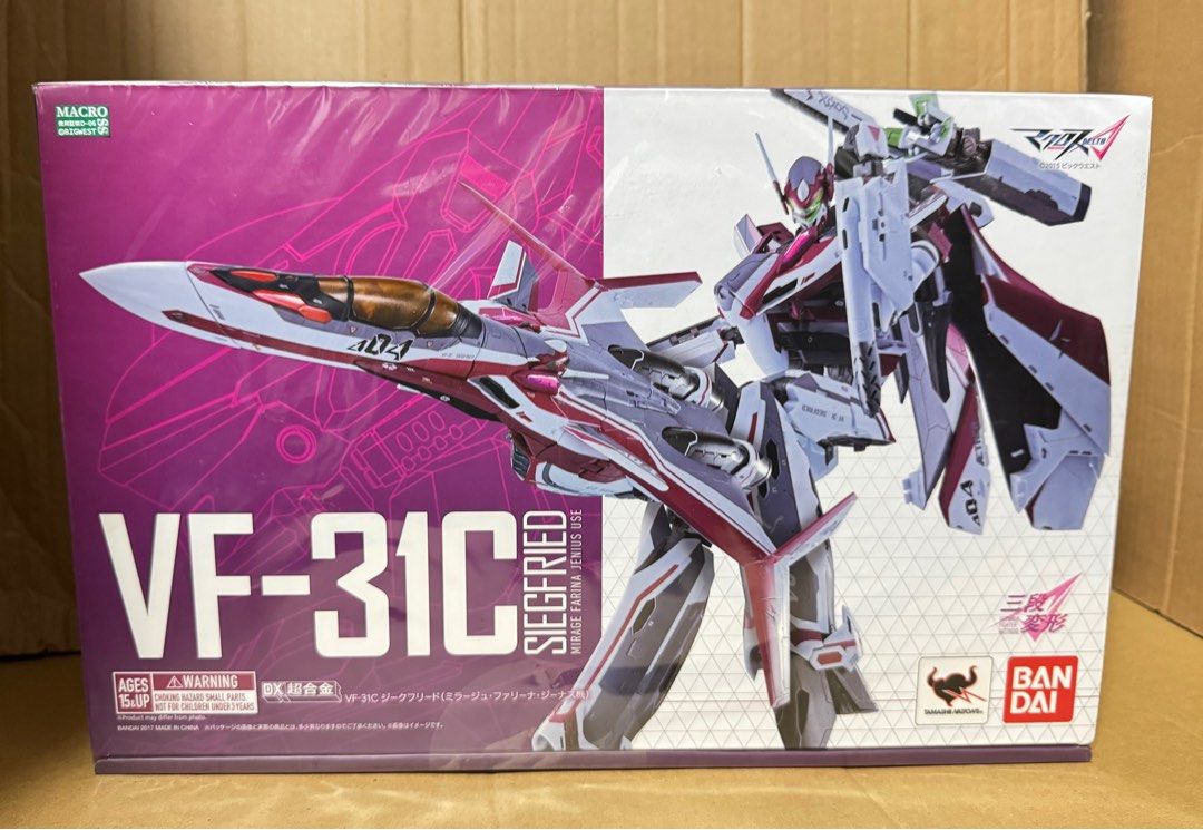 BANDAI 全新未開封 日版 靚盒 DX 超合金 超時空要塞 (Delta) VF-31C 齊格弗里德 米拉潔•法里納•吉納斯機 ...