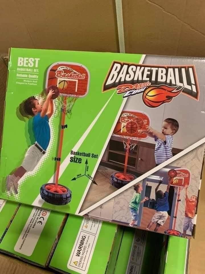 Basketball Play Set for Children (Category: Kids Toys) located in Manila. Submitted by raredeer-4deb4e (Listing ID 1412401093, Image 2). Description: - Kids' basketball playset - Includes hoop and stand - Available sizes: Highest and Mini - Suitable for indoor and outdoor use - Dimensions: 38cm x 136cm x 28.5cm.