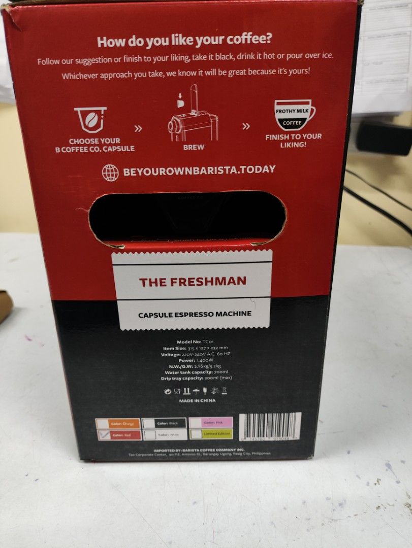 Coffe maker (Category: Coffee Machines & Makers) located in Manila. Submitted by renzouu (Listing ID 1412444558, Image 2). Description: B Coffee co. Coffee maker, brand new po never pa nagamit, pwede po ship or deliver sa malapit sakin. may bawas pa po yan 5,999 ko nabili may reference photo naman po. message lang.
