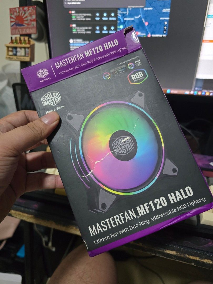 Cooler Master MasterFan MF120 Halo (Category: Computer Parts) located in Caloocan City. Submitted by chrislums002-21952 (Listing ID 1412403415, Image 1). Description: - Cooler Master MF120 Halo fan - Complete with box and accessories. Never been used. Hindi lang nabenta agad. RFS: Sumobra yung bili. Can do meet-ups near Cainta or thru delivery. Buyer to shoulder shipping fees..