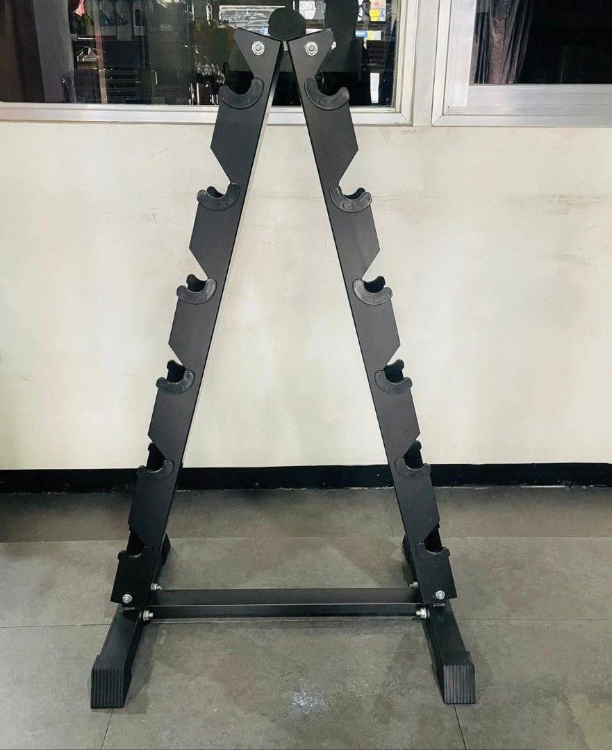 Dumbbell Rack (Category: Weights & Dumbbells) located in Quezon City. Submitted by bellemarketing (Listing ID 1117114067, Image 3). Description: Dumbbell Rack triangle For pick up @ q.c.