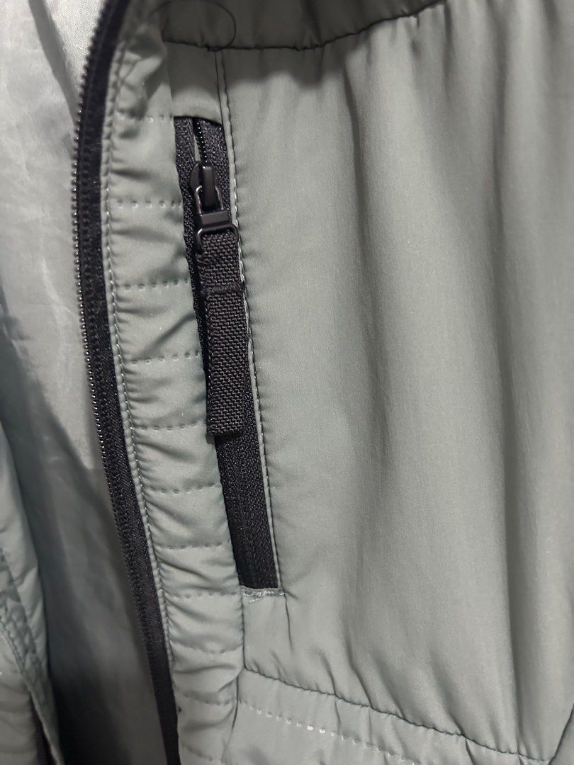H&M Sport Hooded Puffer Jacket (Category: Coats, Jackets and Outerwear) located in San Fernando. Submitted by awesomecessa (Listing ID 1412334493, Image 2). Description: - H&M Sport jacket - Hooded design - Full-length zipper - Two zippered front pockets - Black hood accent - Solid green color - H&M Sport logo inside hood - Lightly Padded -Bought in Men’s size XS, but fits perfectly for Women’s size Small Used in Korea & Mt Pulag Selling for a ve