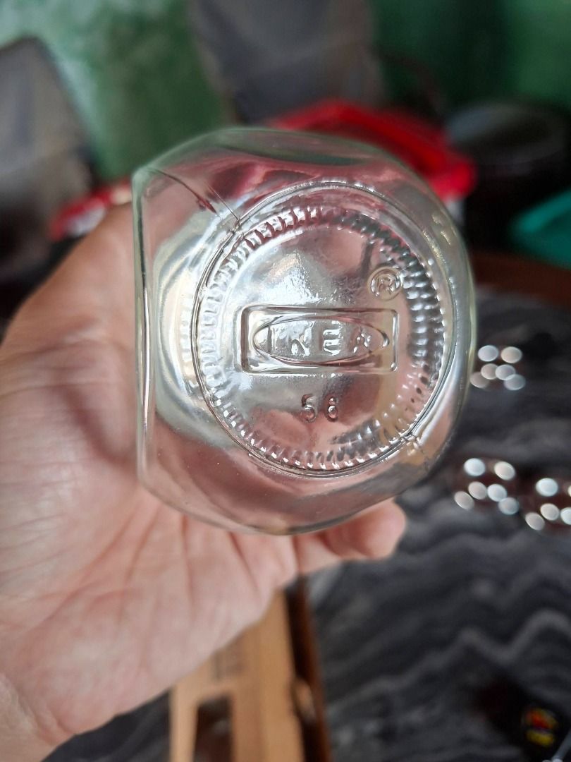IKEA Spice Jars (Category: Food Organization & Storage) located in Taguig. Submitted by d_man11 (Listing ID 1412347646, Image 2). Description: IKEA Rajtan Spice Jars - Set of four IKEA Rajtan spice jars - Clear glass jars with silver lids - Brand new, still in original packaging - IKEA logo and '56' marked on the bottom of each jar - Empty and ready for your spices Dimension: - 8 x 8 x 6 cm.
