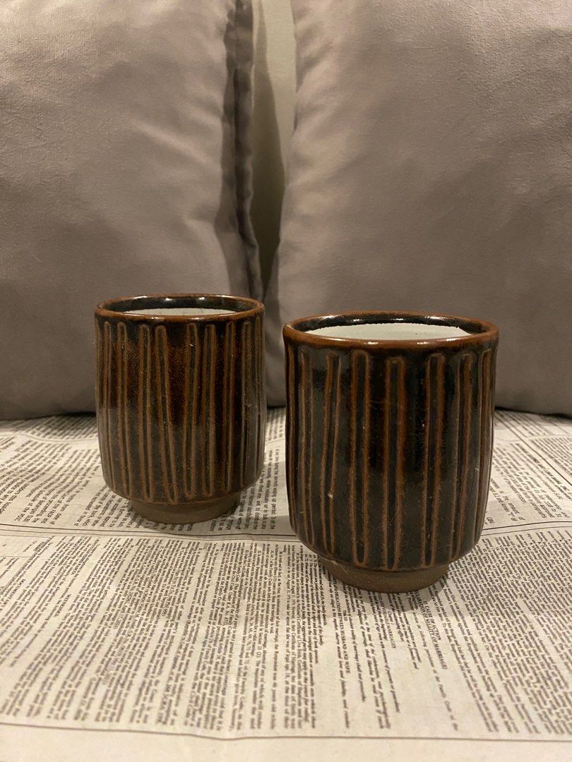 Japanese Surplus Brown Ribbed Ceramic Cup (Category: Other Kitchenware & Tableware) located in Rizal. Submitted by chm.ab (Listing ID 1412427086, Image 3). Description: stock: 2 • Japan surplus • Ceramic cup • Ribbed texture • Brown glaze • Comfortable to hold • Sold per piece • Pre-loved, good condition.