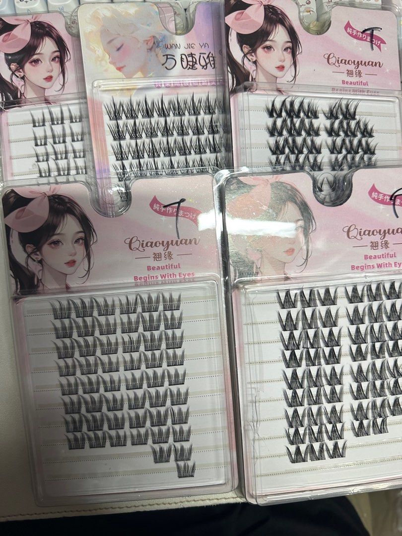 lash cluster bundle (Category: Makeup) located in Singapore. Submitted by raggniveir (Listing ID 1412433826, Image 1). Description: all 8 for $25 designs are in the photo, 2 boxes have been slightly used open to negos meetup @ yewtee or tracked mailing available $3.50.
