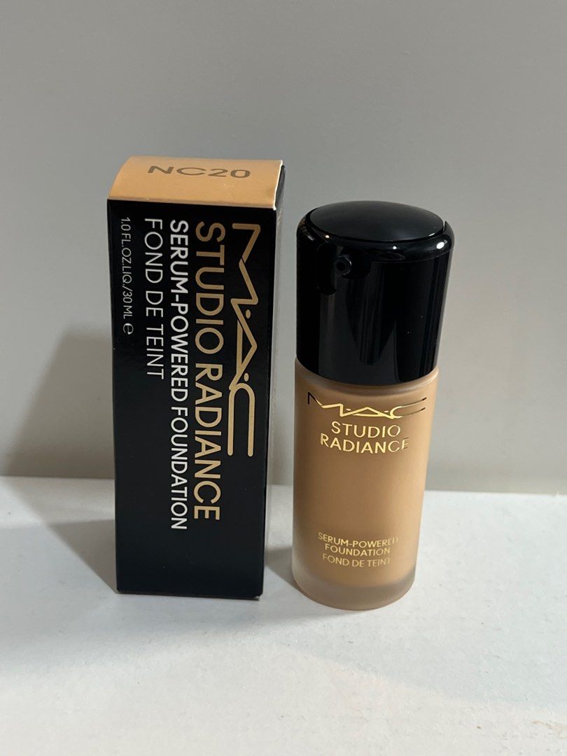 MAC Studio Radiance Serum-Powered Foundation NC20 (Category: Makeup) located in Manila. Submitted by randomcollectives (Listing ID 1412390425, Image 1). Description: Brand New with box. Gifted but not my shade. I love this product! Sheer and glowy. Use hands to apply for a more natural look. Shade: NC20 Original price is ₱2,600 online/ in-store MOP: GCASH, BDO, BPI Delivery via Grab / Lalamove ONLY (to be shouldered by customer) NO MEETUPS. NO LO