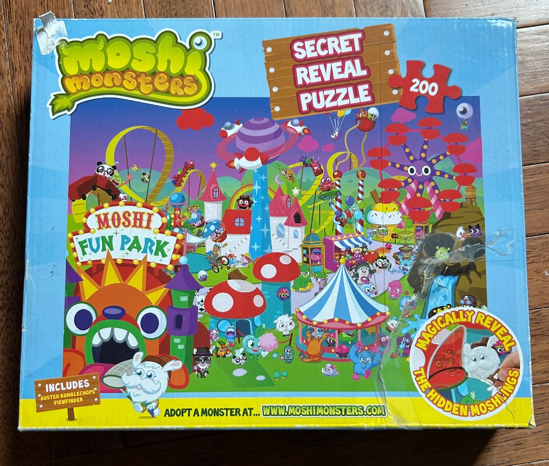 Moshi Monsters Secret Reveal Puzzle 200 Pieces, 興趣及遊戲, 玩具& 遊戲類- Carousell