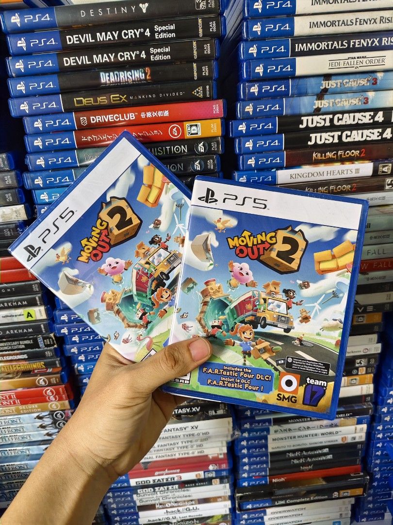 NEW MOVING OUT 2 PS5 / SEALED / PLUG AND PLAY (Category: PlayStation) located in Manila. Submitted by mikkolosg20176 (Listing ID 1412336978, Image 1). Description: TRADE OR SALE GAME PRICE: 1290 📍 SHIPPING OR PICKUP 📍 BAGUMBAYAN TAGUIG 📍PIN LOCATION: MCG PURPLE GAMING TAGUIG.