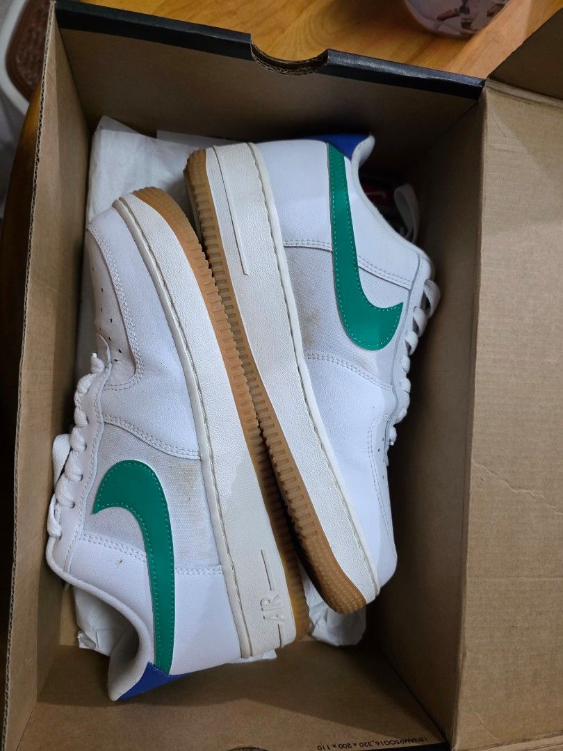 women's nike air force 1 green tick