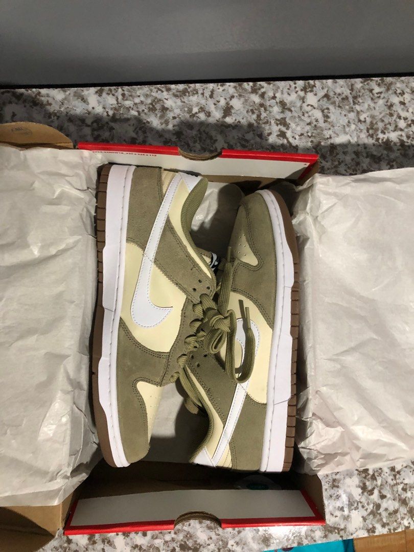 Nike Dunk Low Retro SE - Neutral Olive (Category: Sneakers) located in Maasin. Submitted by niconii090 (Listing ID 1412351593, Image 2). Description: ✅AUTHENTIC BRAND NEW - Nike Dunk Low Retro SE - Light Army colorway - Size US 10 - Includes original box - Nike logo on tongue and heel - Nike logo on insole.