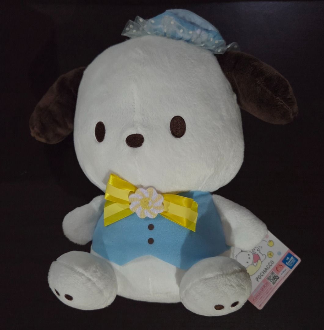 Pochacco Plush Toys (Category: Plushies & Soft Toys) located in Pasig City. Submitted by mikevlim (Listing ID 1412375291, Image 3). Description: Pochacco plush toys, original japan - Conductor 6' - 500 - Blue vest 11' - 700 - Sleep mask 12' - 700 Delivery to be shouldered by buyer. .