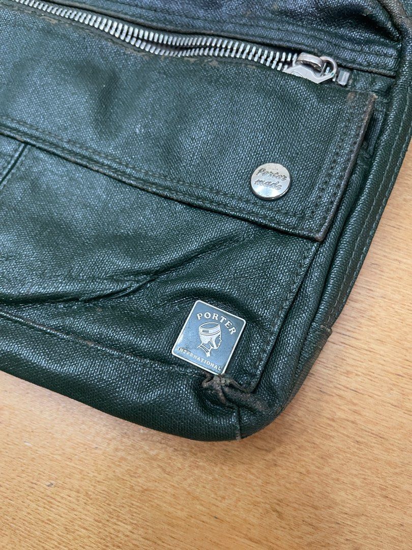 Porter Bag - Leather Green (Category: Sling Bags) located in Quezon City. Submitted by jaapp (Listing ID 1412358042, Image 2). Description: Authentic Porter Bag / Minor Dents Guaranteed Authentic ⚡️ RFS: Decluttering Meet Up: Fairview Area / North Caloocan Shipping: Lalamove / Grab Express .