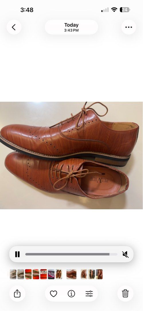 Preview Brown Leather Dress Shoes (Category: Dress Shoes) located in Manila. Submitted by matchamacaron (Listing ID 1412422064, Image 2). Description: Selling: Hubby’s Preview Men’s Oxford Original price: P2,399 Selling price: P1600 Size: 46 RFS: No longer need it. Hubby rarely wears brown dress shoes. Used once for our wedding (Nov 2025) .