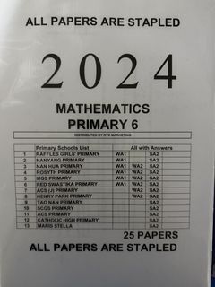 PSLE Mathematics Practice Exam Papers, Hobbies \u0026 Toys, Books \u0026 Magazines, Assessment Books on ...