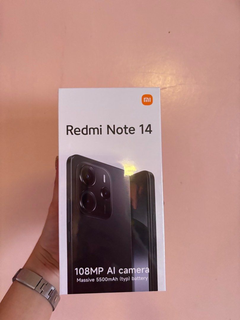 Redmi Note 14 (Category: Xiaomi) located in Manila. Submitted by sheilamaep42858 (Listing ID 1412521854, Image 2). Description: Brandnew Redmi note 14 108mp camera Negotiable .